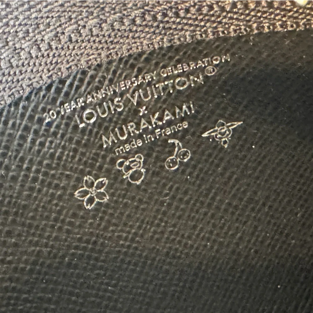 BRAND NEW! RARE- Louis Vuitton xMurakami Black Multicolor Monogram Key Pouch SHW